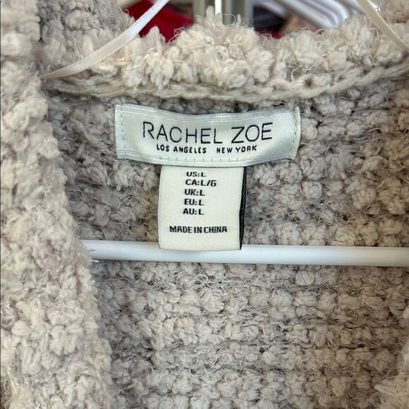 Rachel Zoe Cream Textured Cozy Knit Cardigan Sweater Duster, Size Large, NWT - Picture 2 of 7